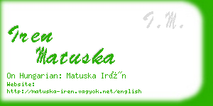 iren matuska business card